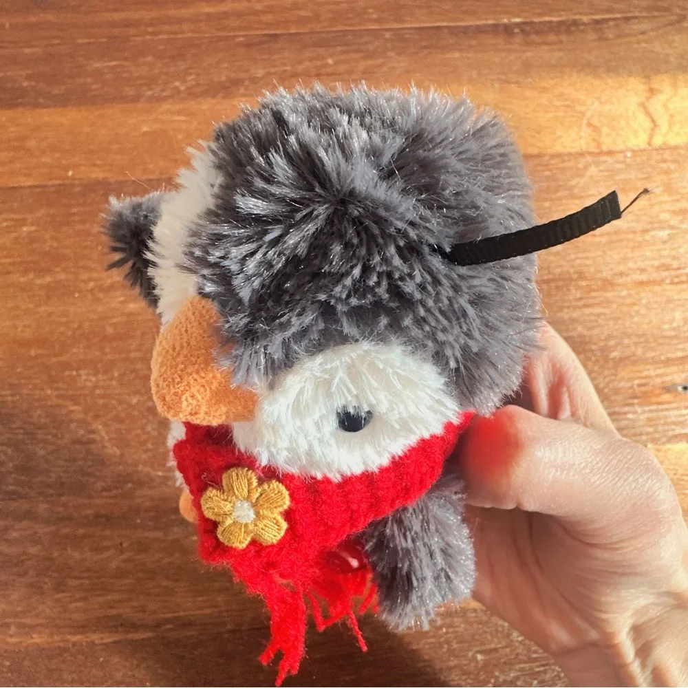 Cute Penguin Plush Toy Red Scarf Stuffed Animal Soft Kawaii Winter Gift New